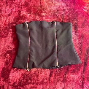 Forever 21 Black Corset with Gold Accents